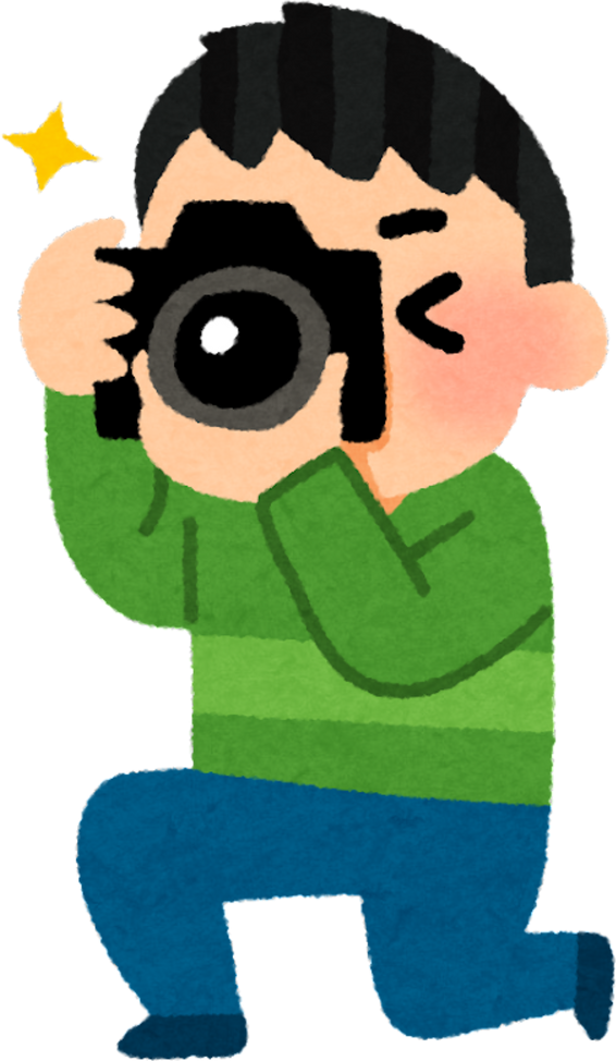 Illustration of a Male Photographer Taking a Picture with a DSLR Camera